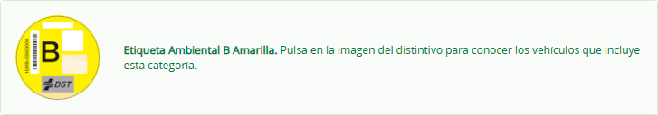 Consulta distintivo medioambiental etiqueta ambiental B amarilla